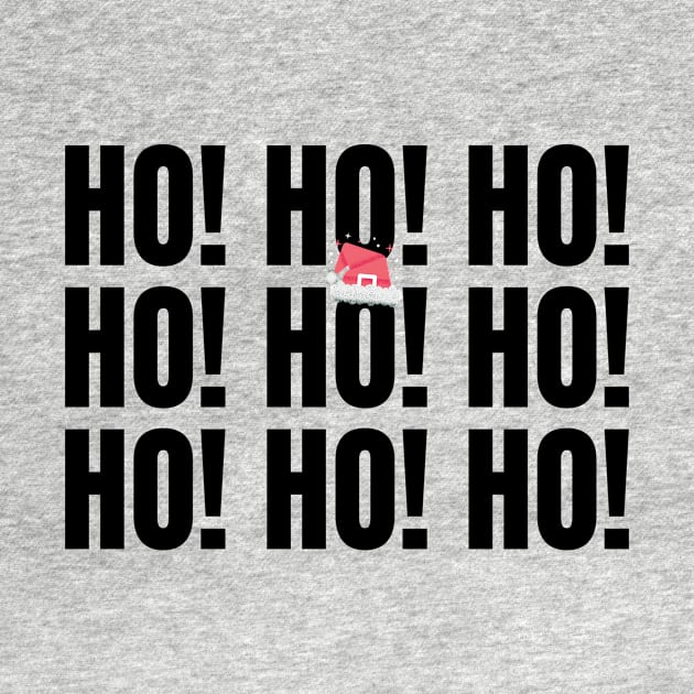 HO! HO! HO! santa bold typography christmas design by huyammina